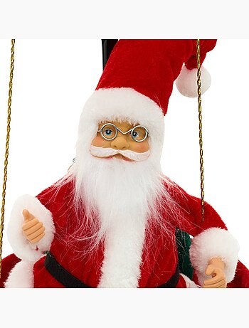 Père noël lahpa en montgolfière h. 92 cm