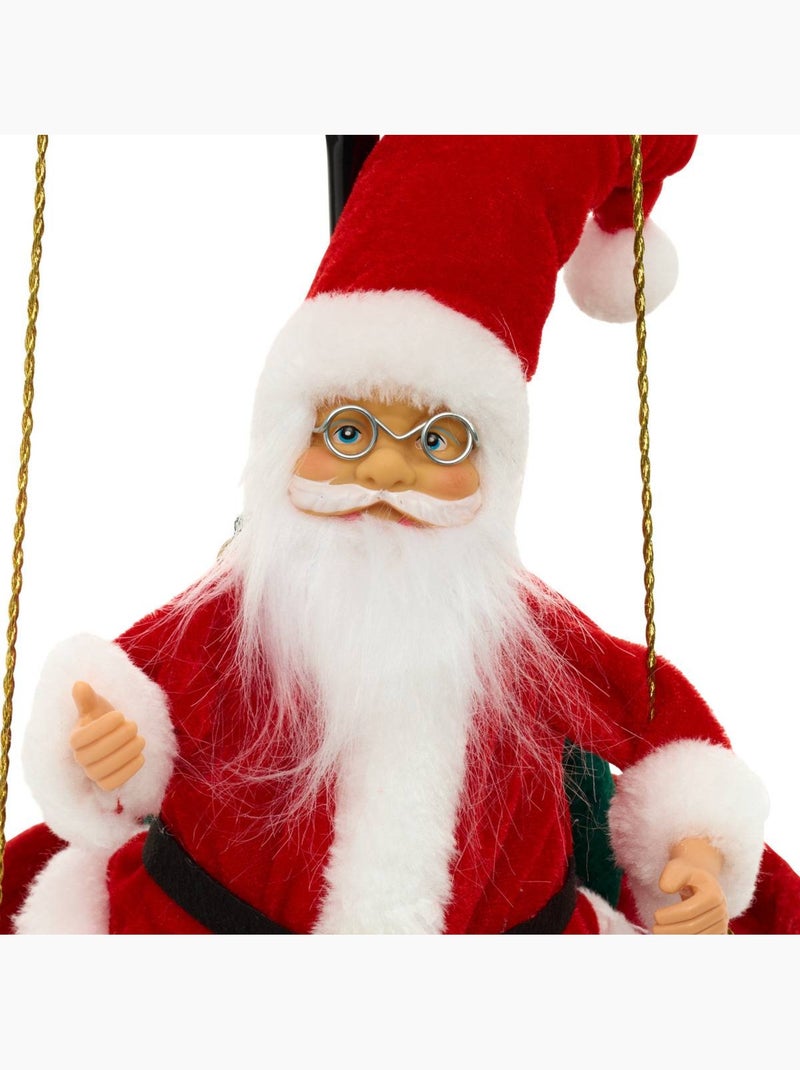 Père noël lahpa en montgolfière h. 92 cm Rouge - Kiabi