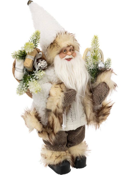Père noël lumineux 30cm - Kiabi