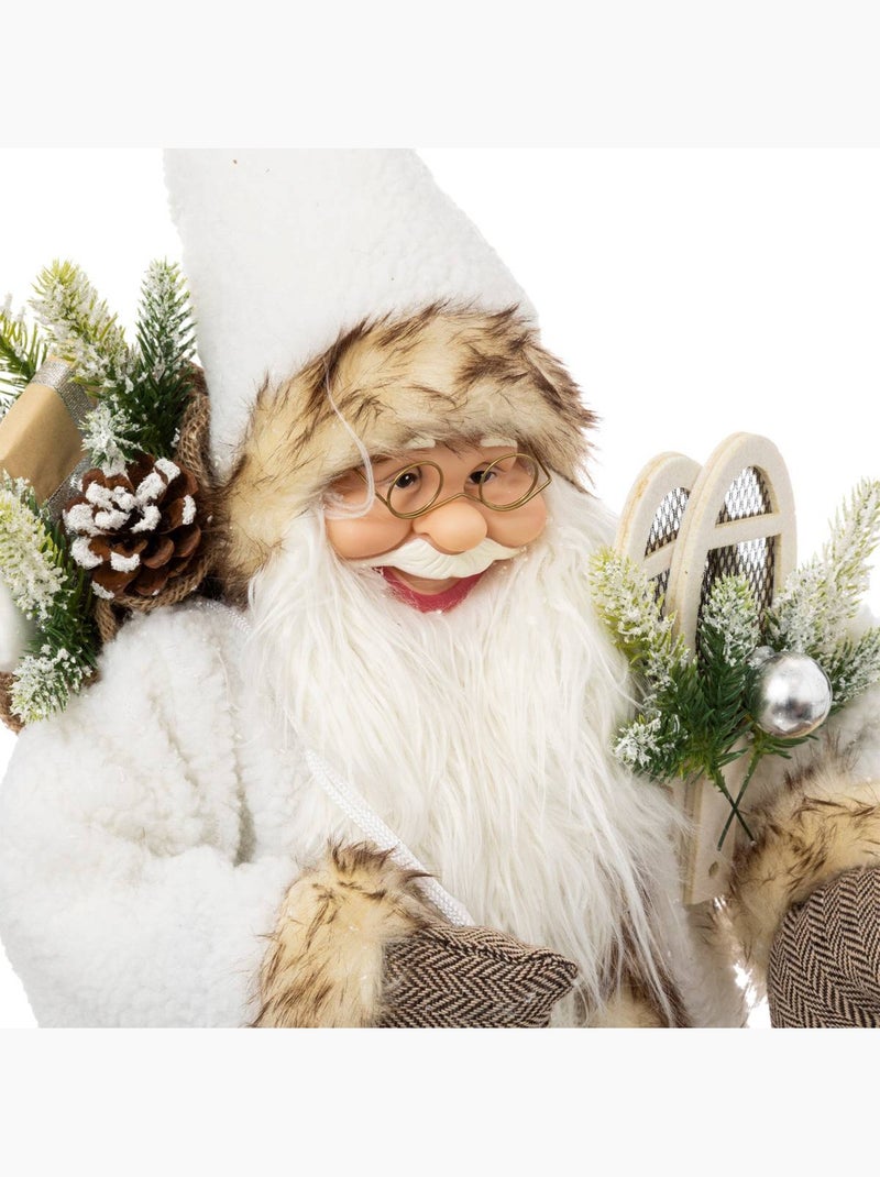 Père noël lumineux 60cm Blanc - Kiabi