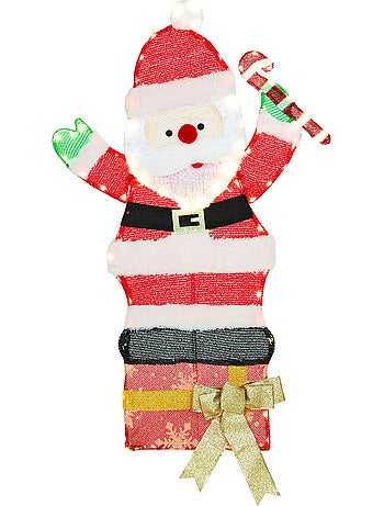 Père noël lumineux h.93cm 97 leds blanc chaud norme ip44