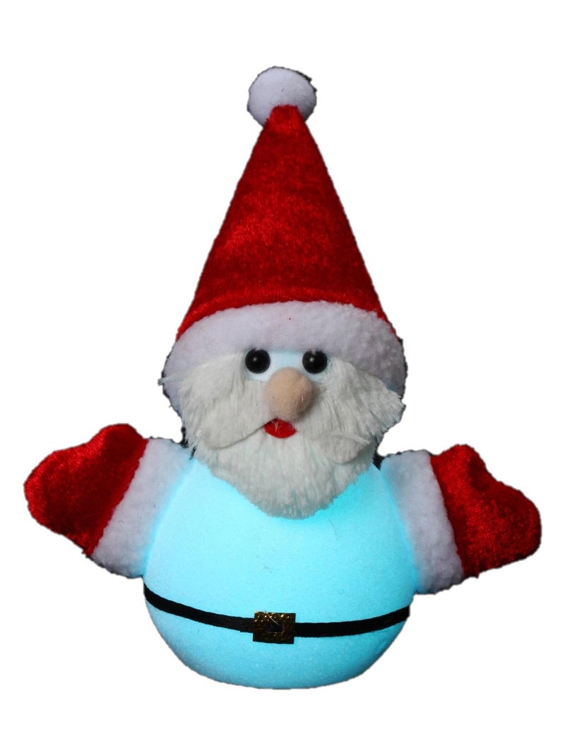 Pere noel plastique bonnet rouge lumineux Blanc - Kiabi