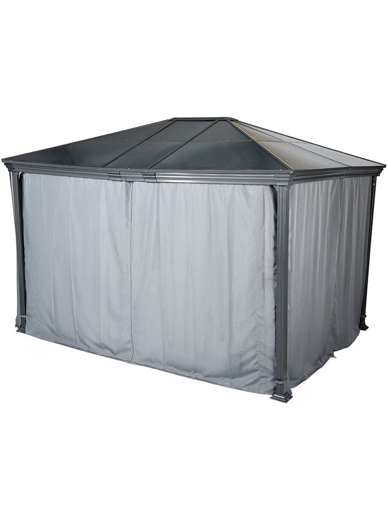 Pergola en aluminium et polycarbonate BELIZE Gris foncé - Kiabi