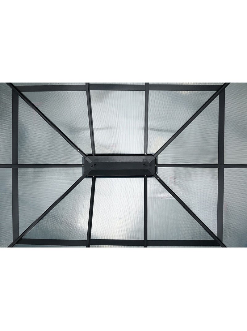 Pergola en aluminium et polycarbonate BELIZE Gris foncé - Kiabi