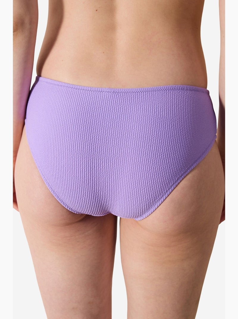 Perla bas de bikini texturé penti Lavande - Kiabi