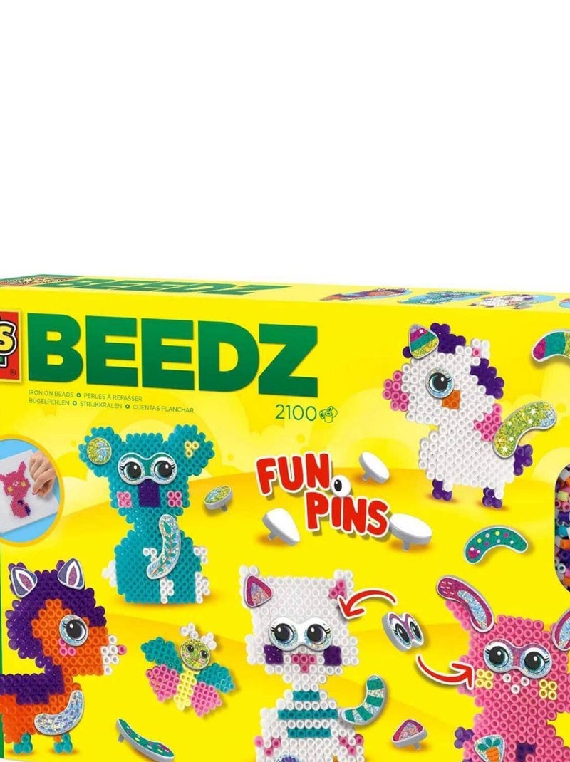 Perles à repasser Beedz : Animaux à paillettes FunPins N/A - Kiabi