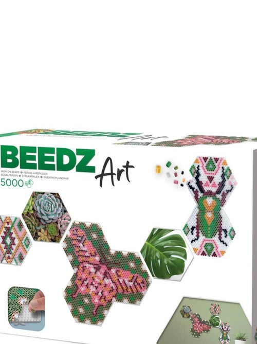 Perles à repasser : Beedz Art - Hex tiles botanique - Kiabi