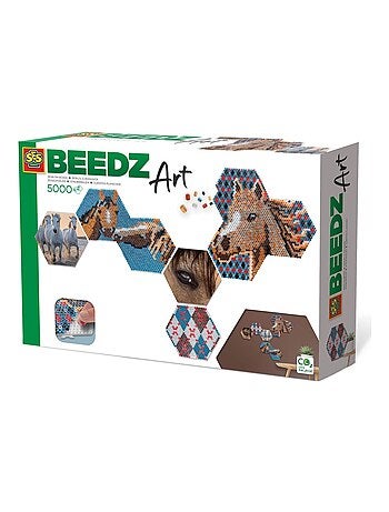 Perles à repasser : Beedz Art - Hex tiles chevaux - Kiabi