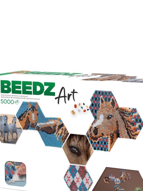 Perles à repasser : Beedz Art - Hex tiles chevaux - Kiabi