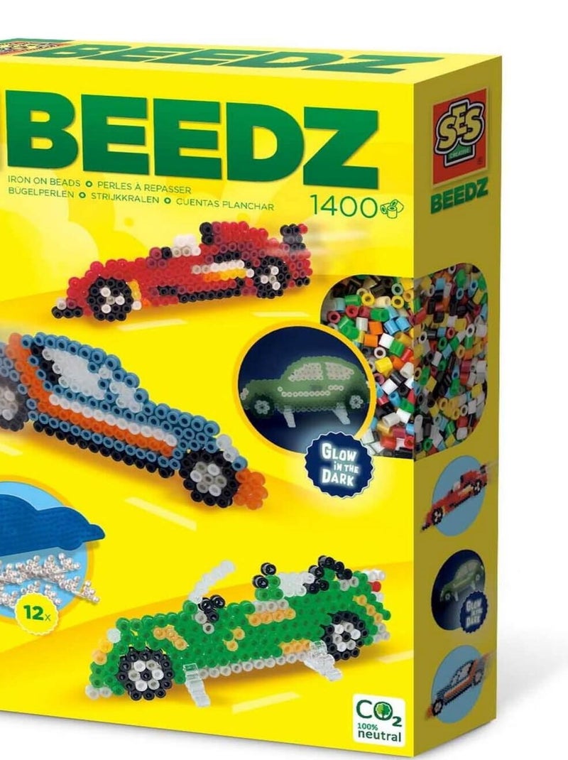 Perles à repasser Beedz : Voitures brillent dans le noir N/A - Kiabi