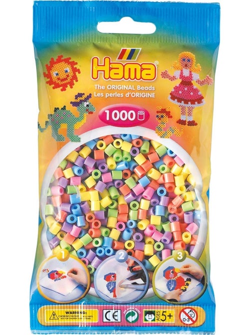 Perles à repasser en sachet, env. 1000 pc 6 couleurs - Kiabi