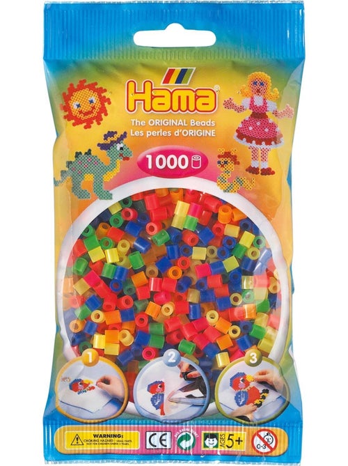 Perles à repasser en sachet, env. 1000 pc 6 couleurs - Kiabi