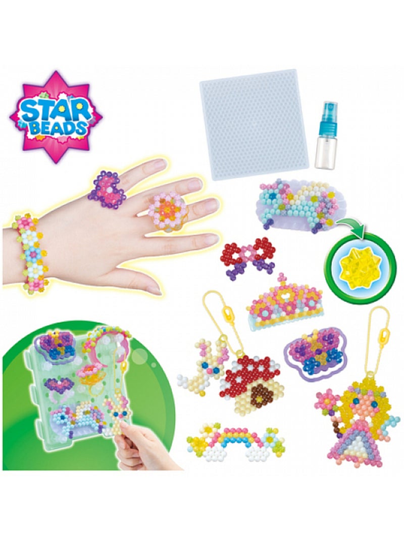 Perles Aquabeads : Mes accessoires féériques à créer Rose - Kiabi