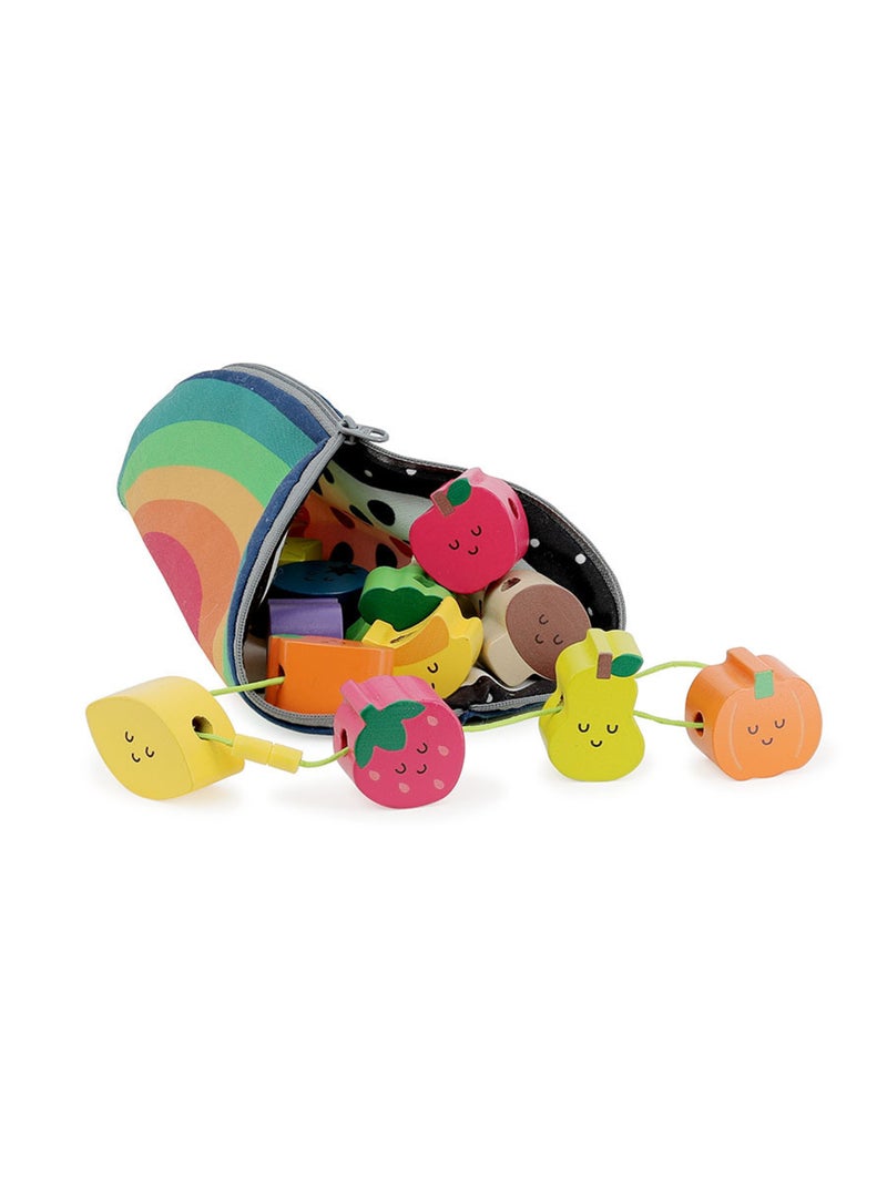 Perles en bois Tutti frutti Rouge - Kiabi