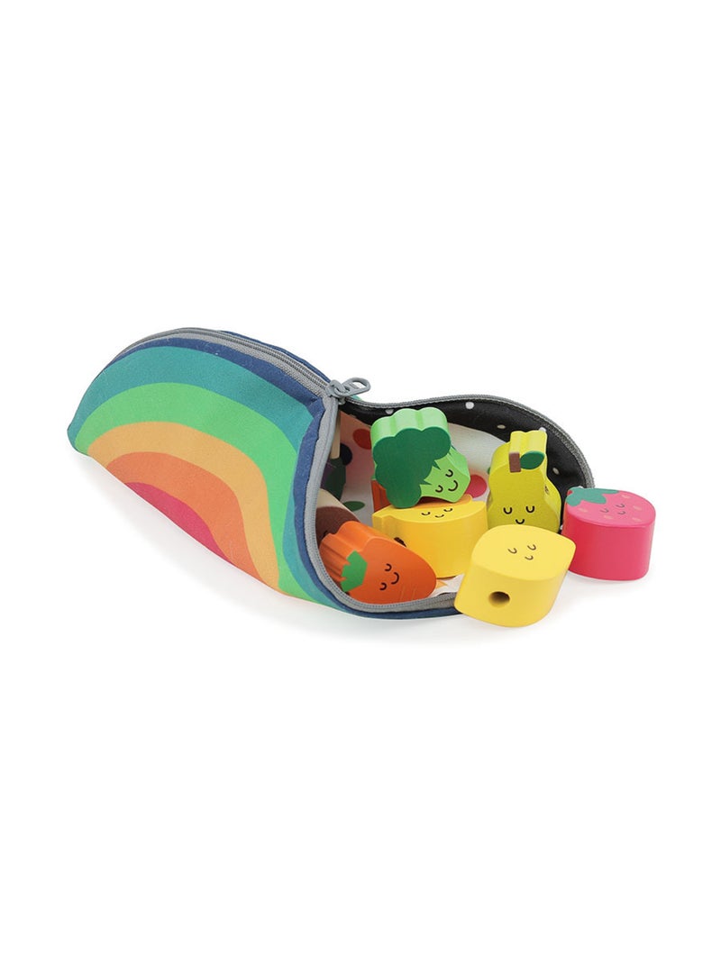 Perles en bois Tutti frutti Rouge - Kiabi