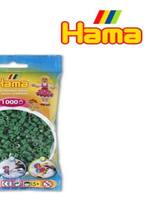 Perles en sachet, env. 1000 pc de couleur verte. - Kiabi