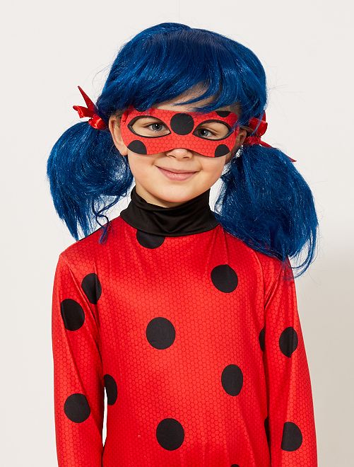 Perruque 'Ladybug' 'Miraculous'                             bleu/rouge 
