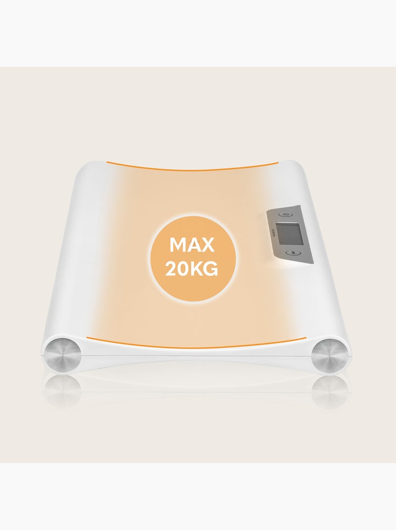 Pèse-bébé électronique - LIONELO - 20 kg - fonction de tare - mémoire de dernière mesure Blanc - Kiabi