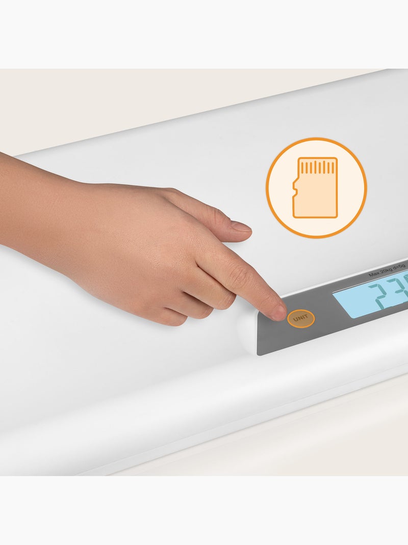 Pèse-bébé électronique - LIONELO - 20 kg - fonction de tare - mémoire de dernière mesure Blanc - Kiabi