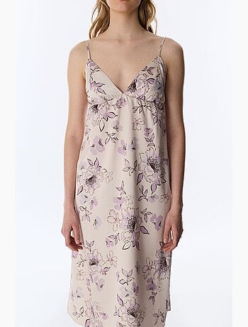 Petal satin à fleurs chemise de nuit penti