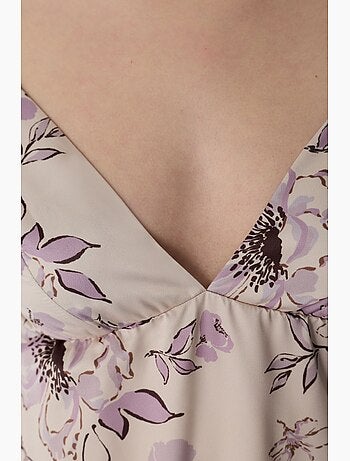 Petal satin à fleurs chemise de nuit penti