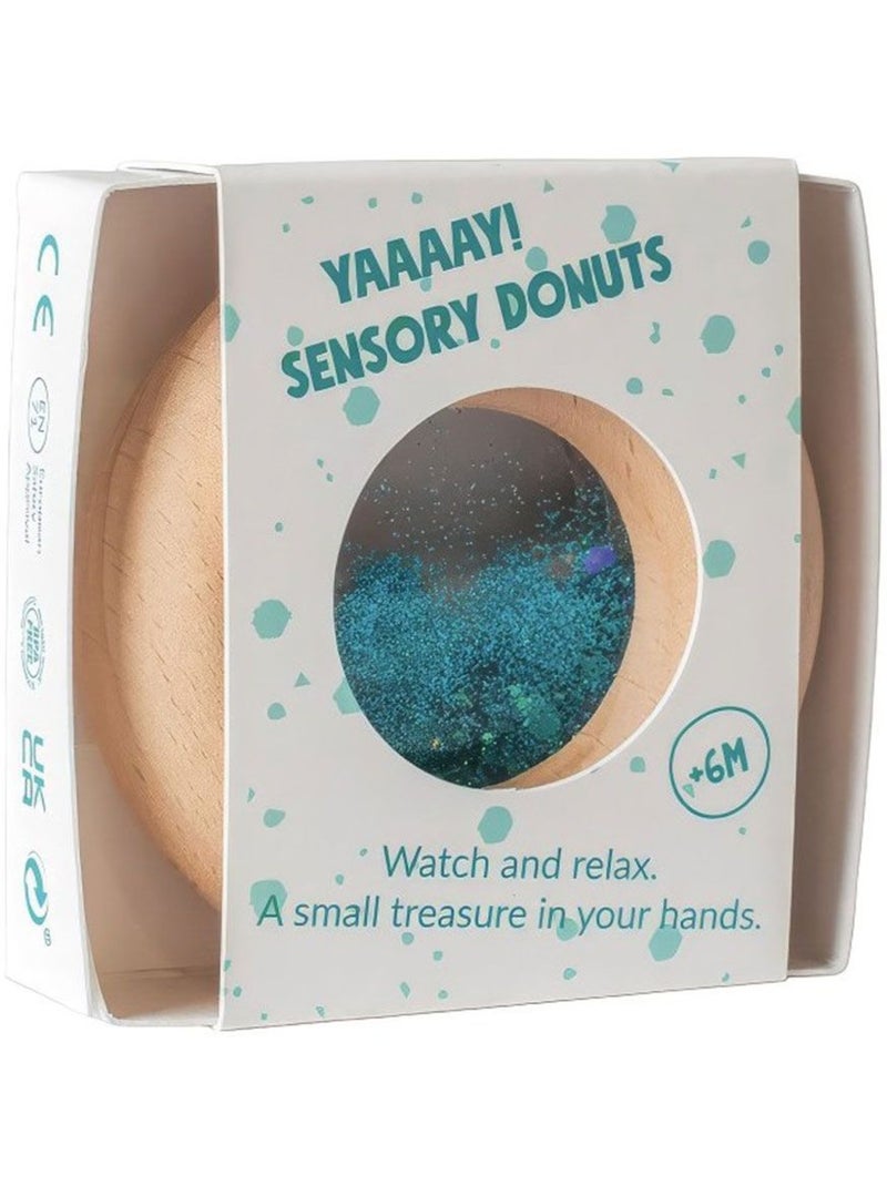 Petit Boum | Hochet sensoriel Donut Calme Bleu turquoise - Kiabi