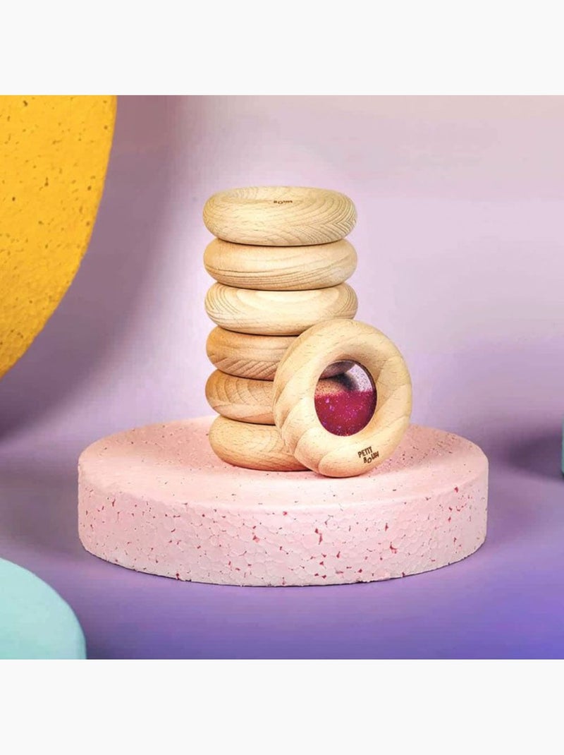 Petit boum | hochet sensoriel donut calme Jaune - Kiabi