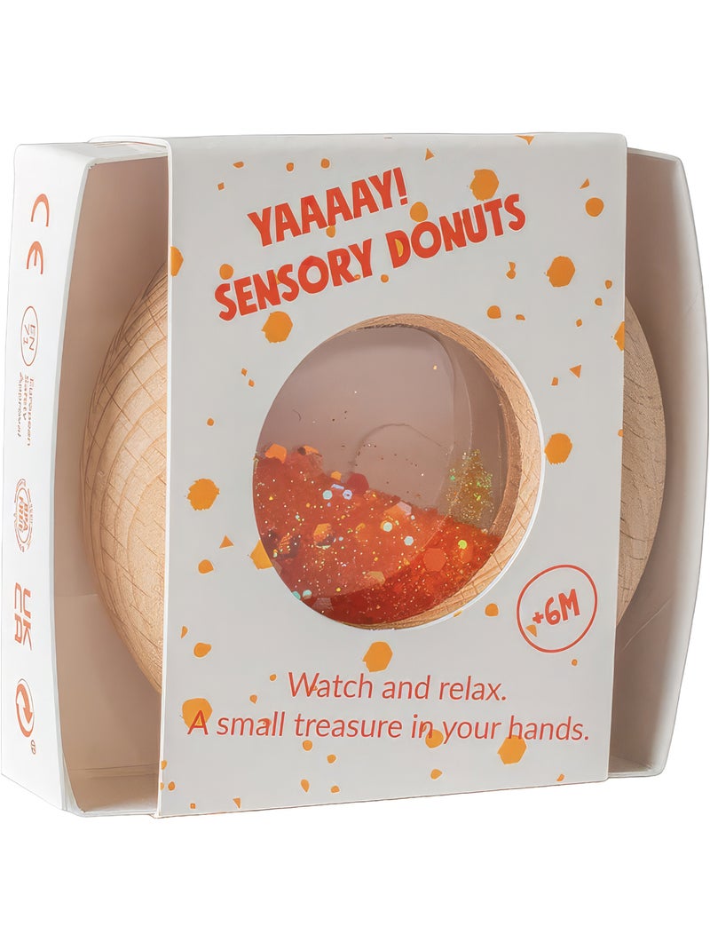 Petit Boum | Hochet sensoriel Donut Calme Orange - Kiabi