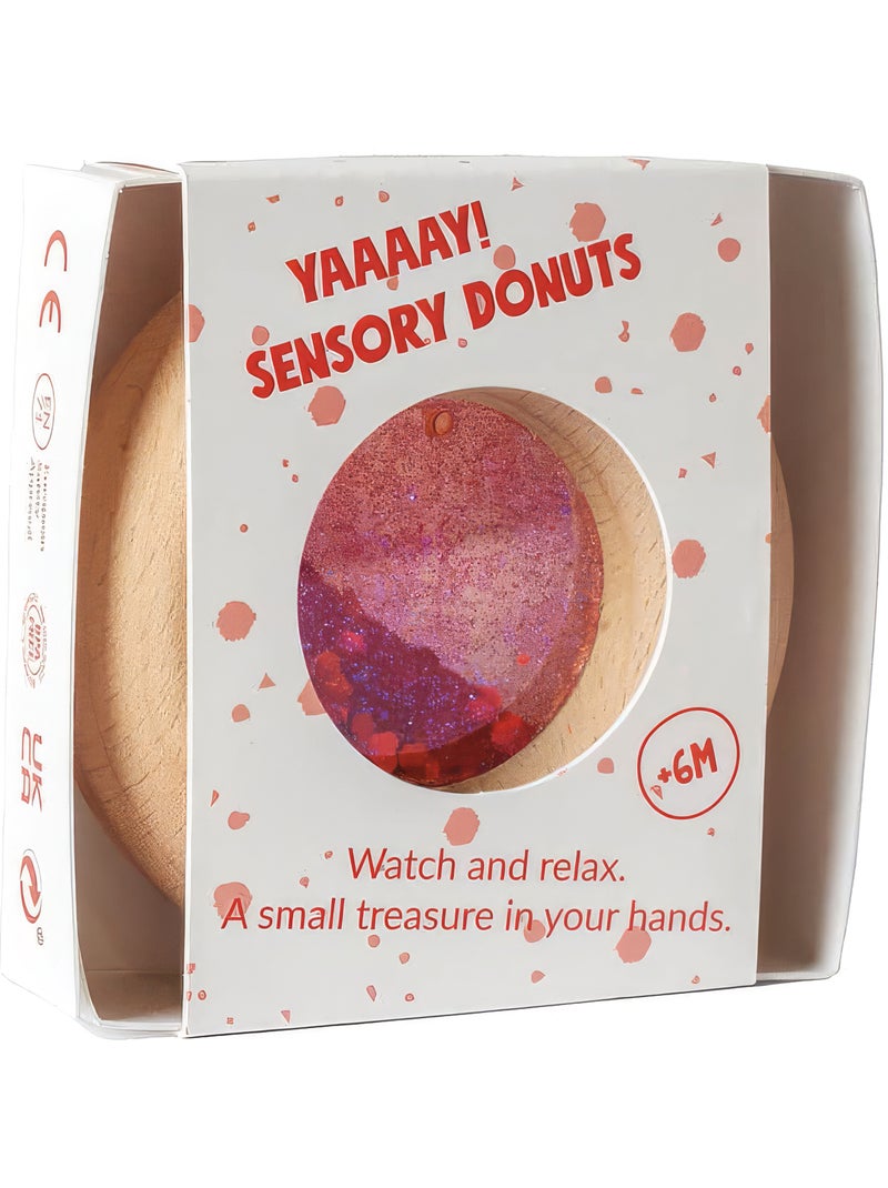 Petit Boum | Hochet sensoriel Donut Calme Rouge - Kiabi