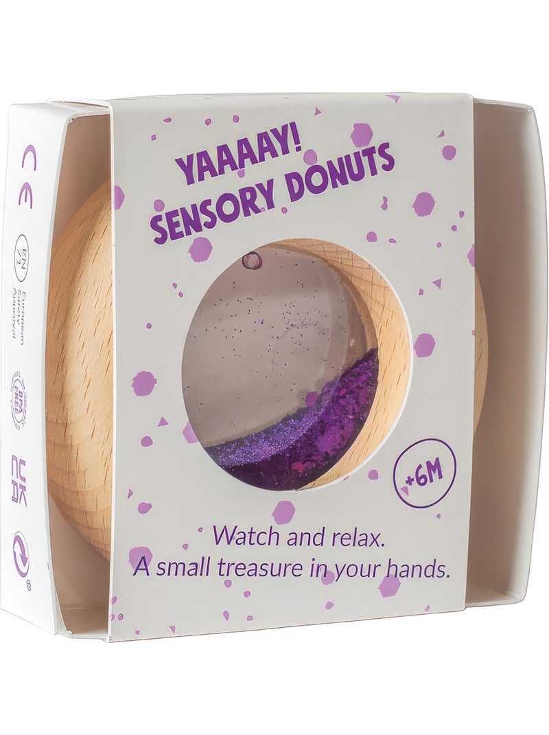 Petit Boum | Hochet sensoriel Donut Calme Violet - Kiabi