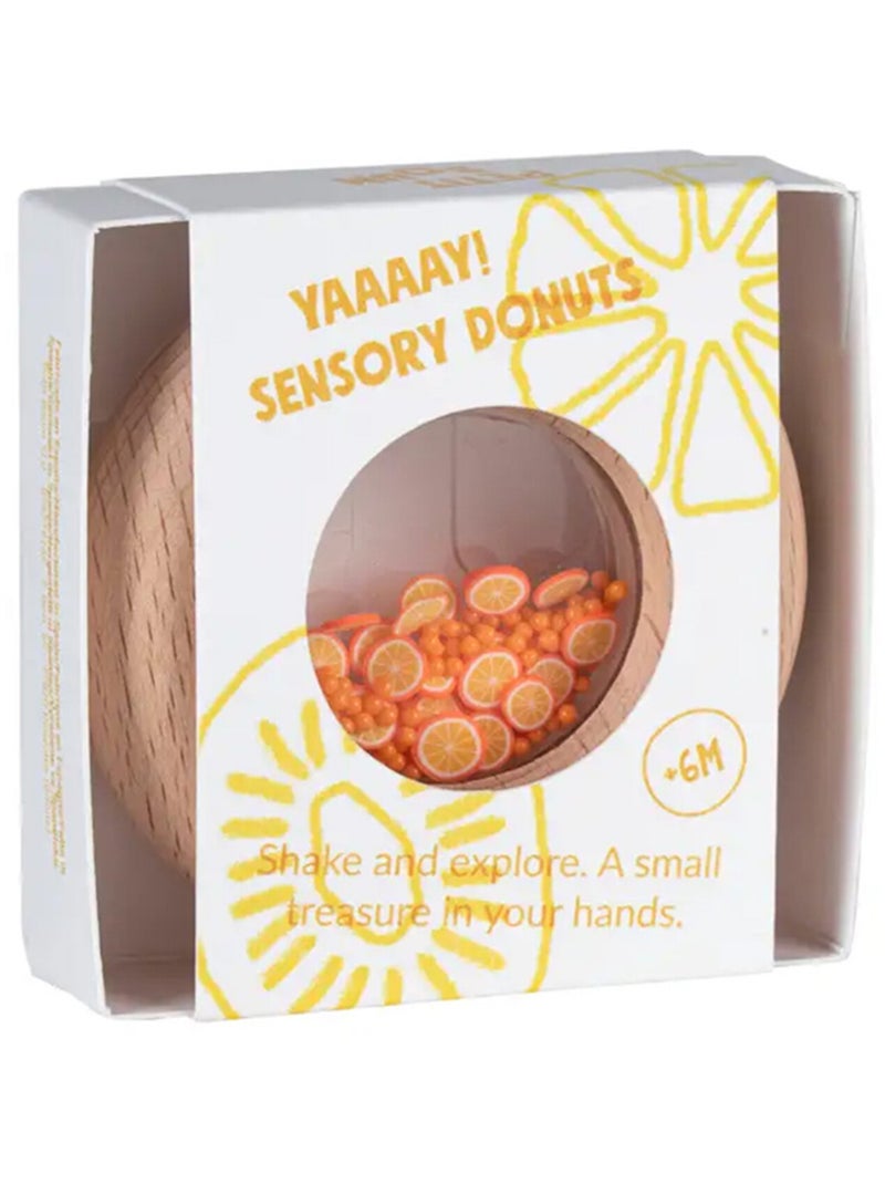 Petit Boum | Hochet sensoriel Donut Fruits Orange - Kiabi