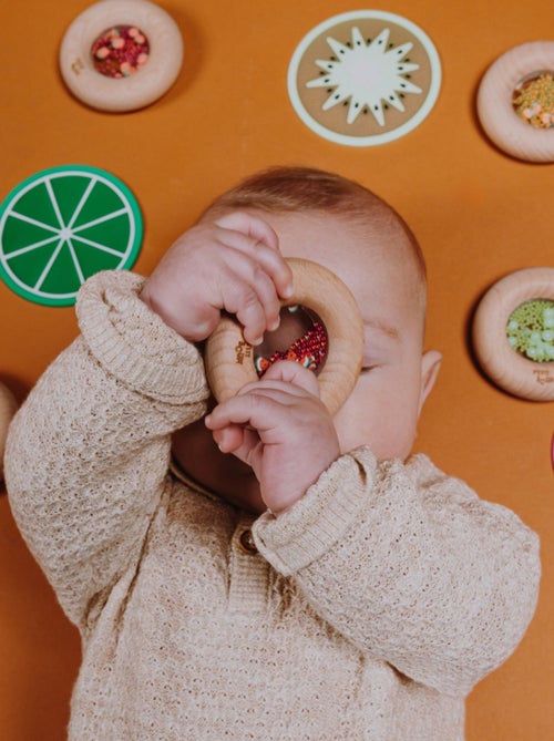 Petit Boum | Hochet sensoriel Donut Fruits - Kiabi