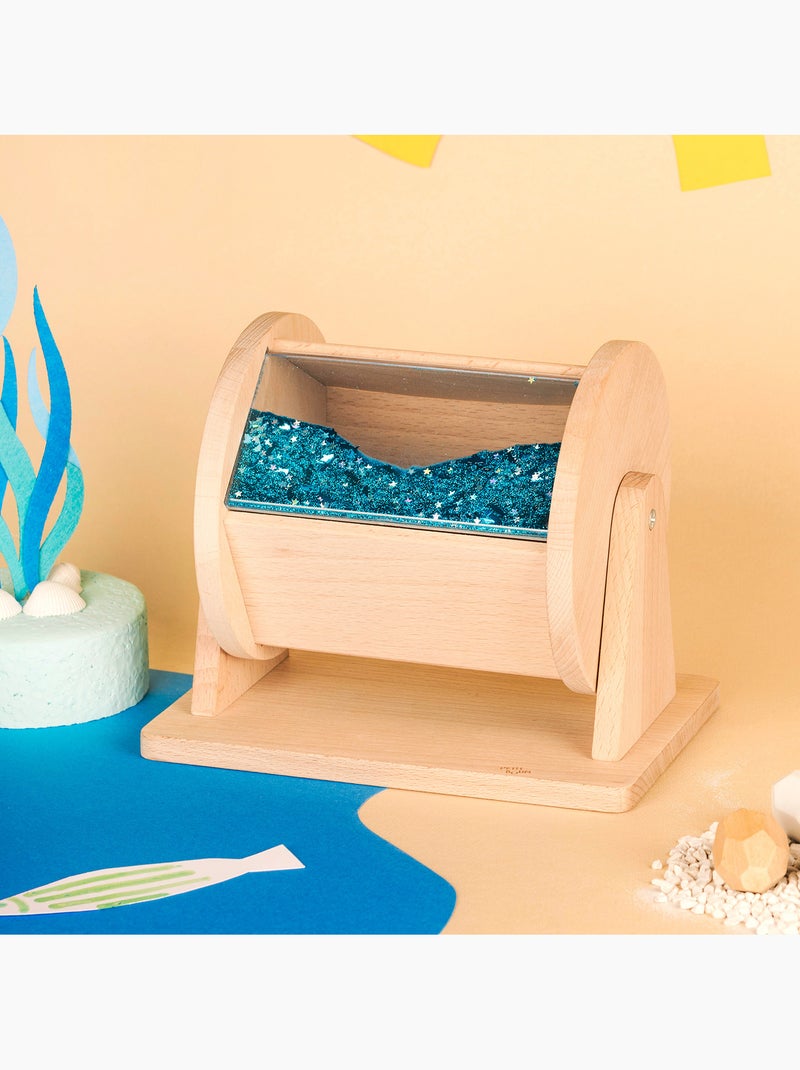 Petit Boum | Roue sensorielle en bois pour bébé Bleu - Kiabi