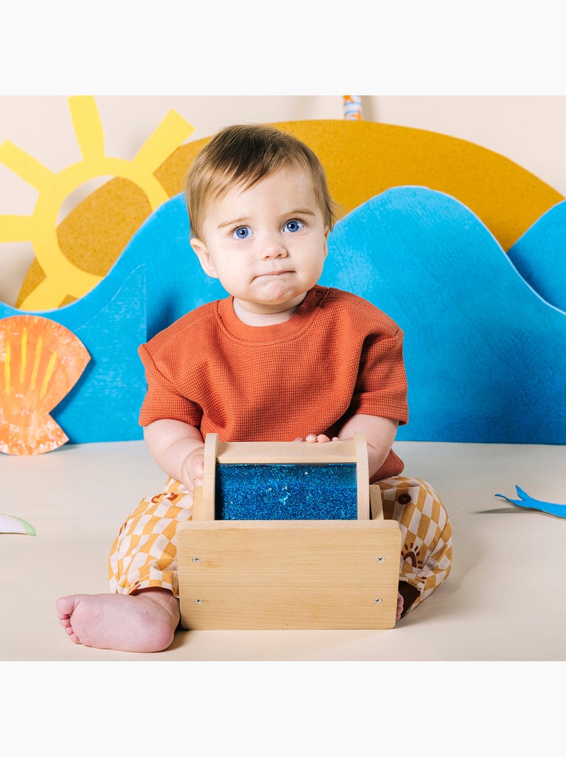 Petit Boum | Roue sensorielle en bois pour bébé Bleu - Kiabi