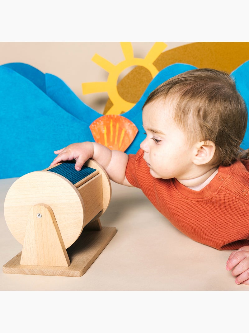 Petit Boum | Roue sensorielle en bois pour bébé Bleu - Kiabi
