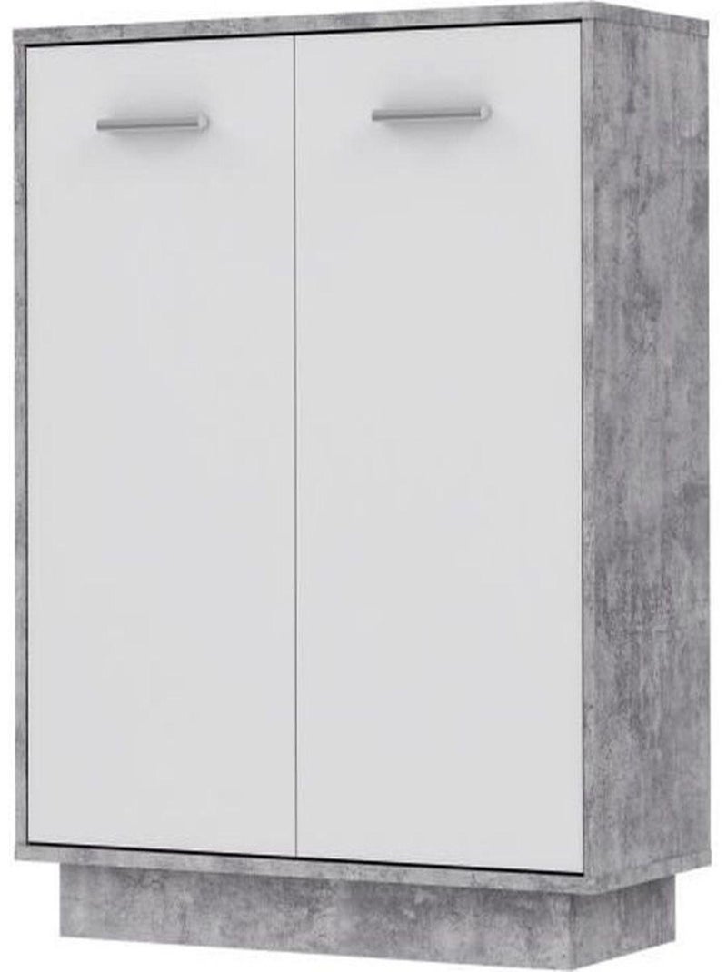 Petit buffet - Meuble de rangement 2 portes - - AUCUNE Blanc - Kiabi