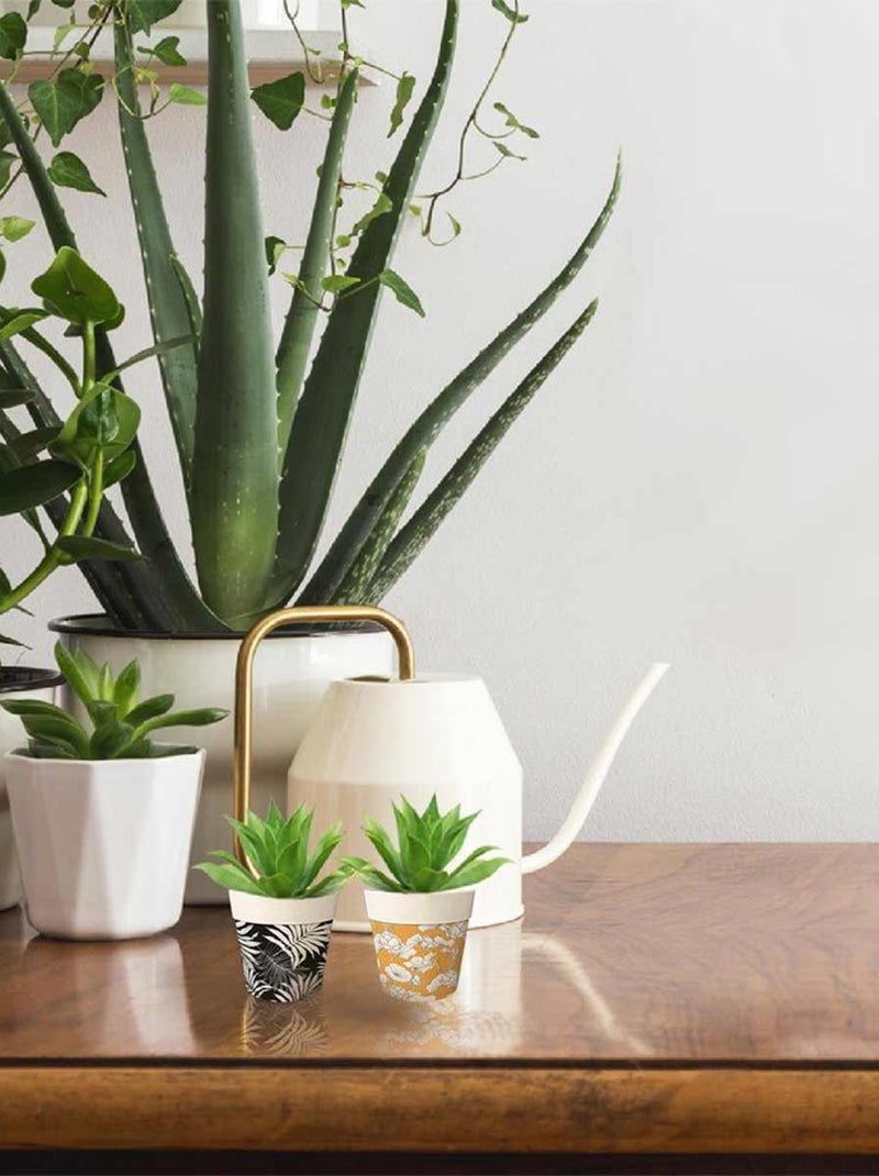 Petit cache pot en bambou Noir - Kiabi