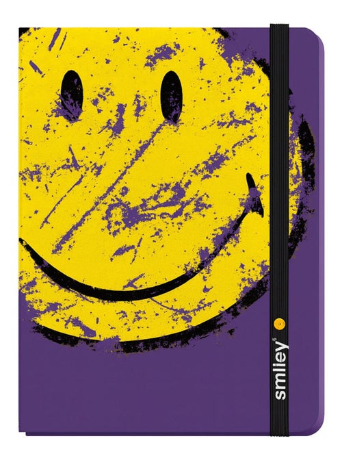 Petit carnet Smiley violet - Kiabi