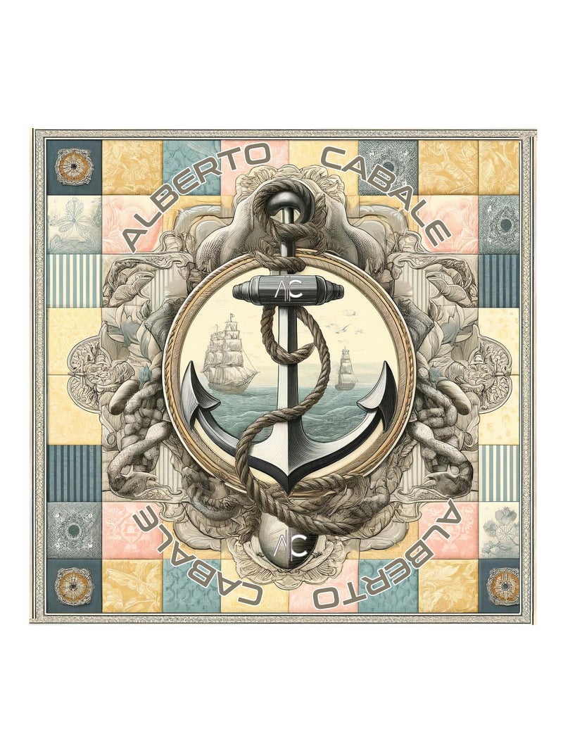 Petit carré de soie Anchor Cléo Multicolore - Kiabi