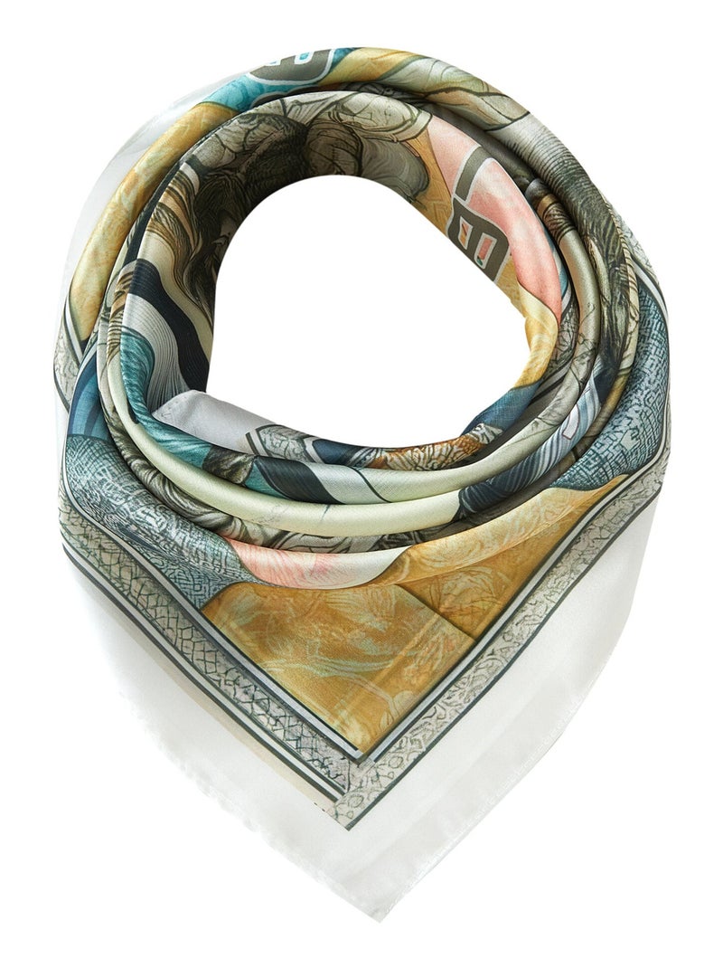 Petit carré de soie Anchor Cléo Multicolore - Kiabi