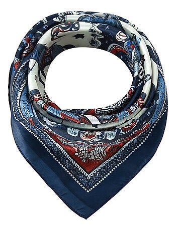 Petit carré de soie Bandana Horse Cléo