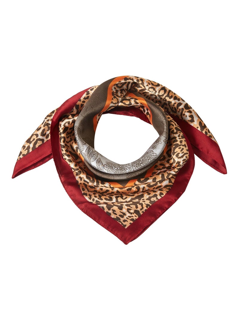 Petit carré de Soie Chetaah Cléo Gris - Kiabi