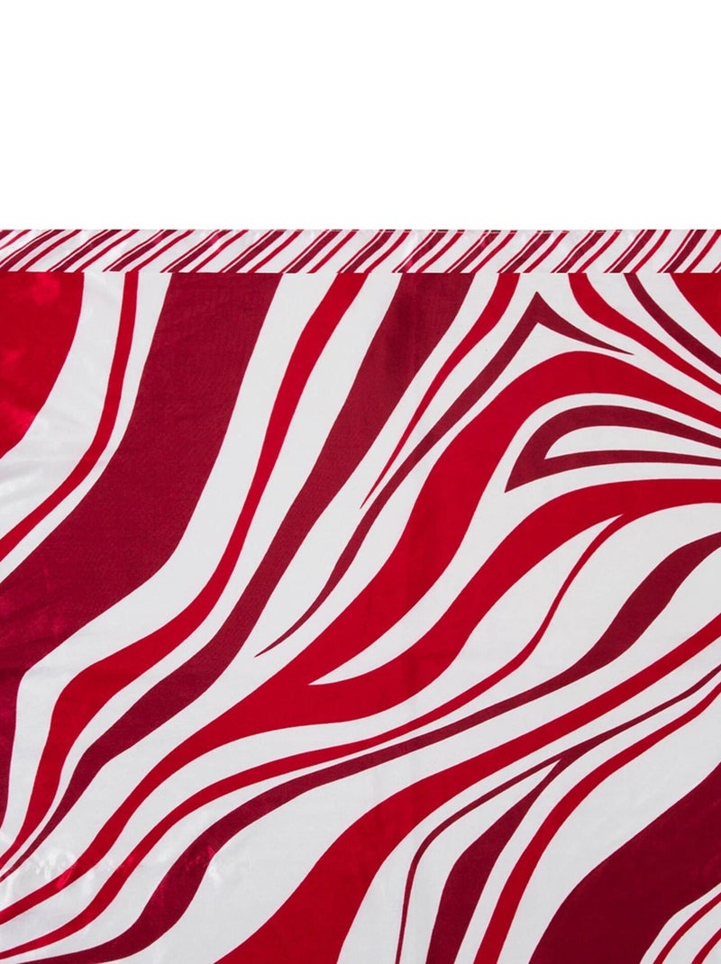 Petit carré de Soie Cream Red Cléo Rouge - Kiabi
