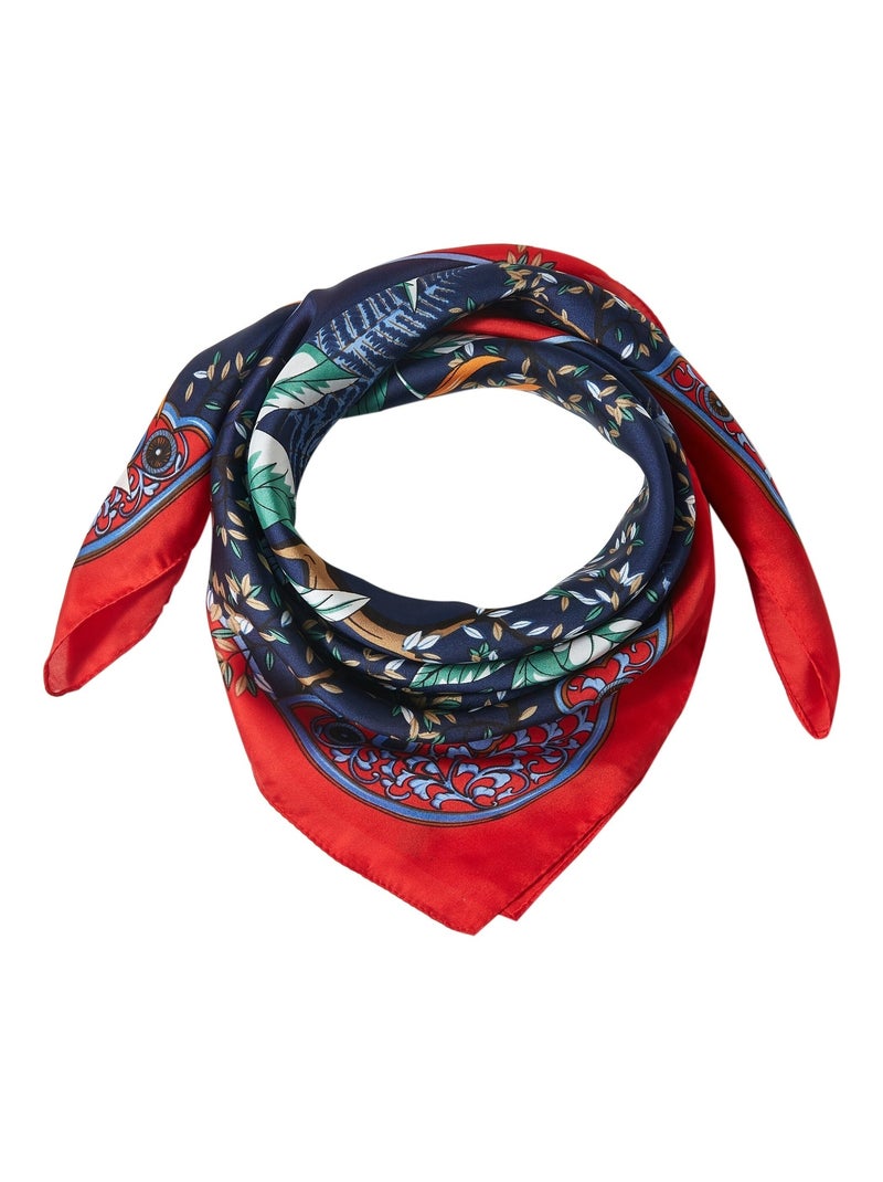 Petit carré de Soie Island Cléo Bleu - Kiabi