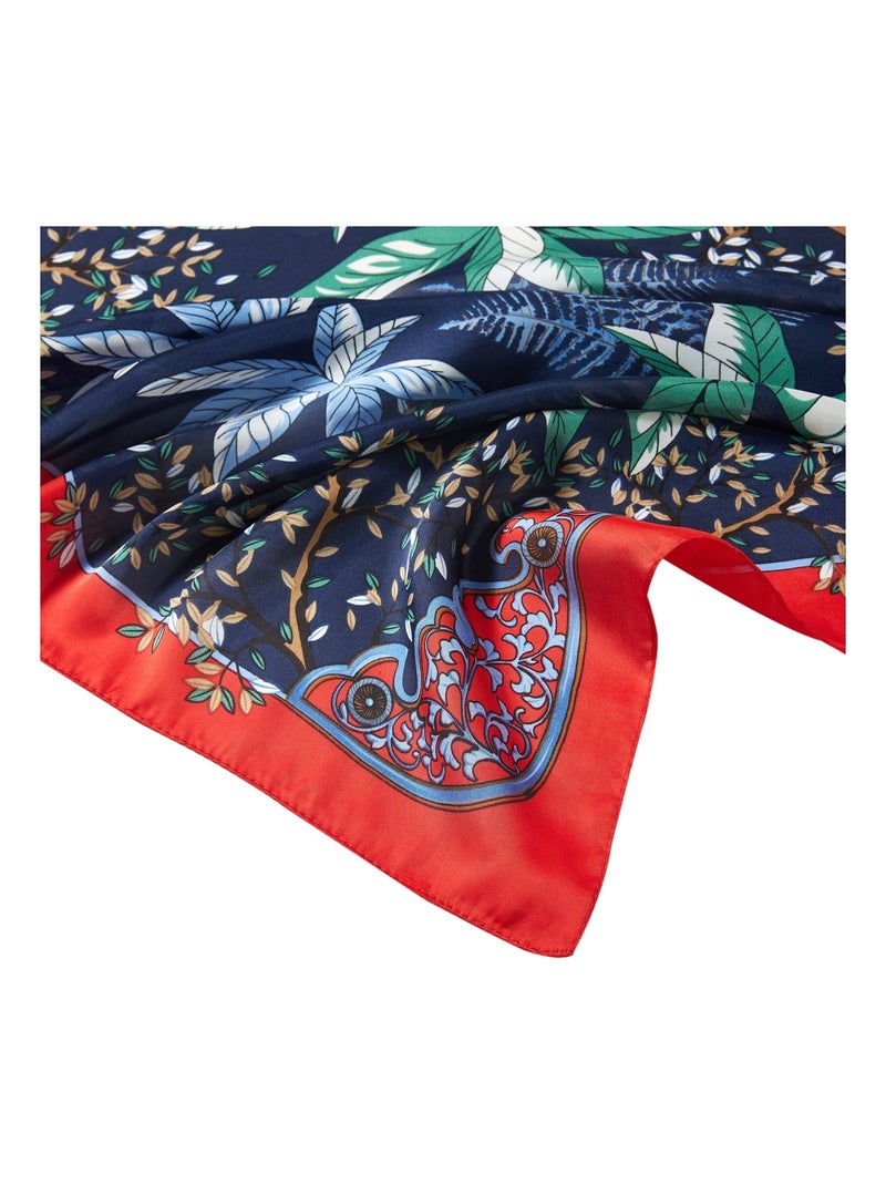 Petit carré de Soie Island Cléo Bleu - Kiabi