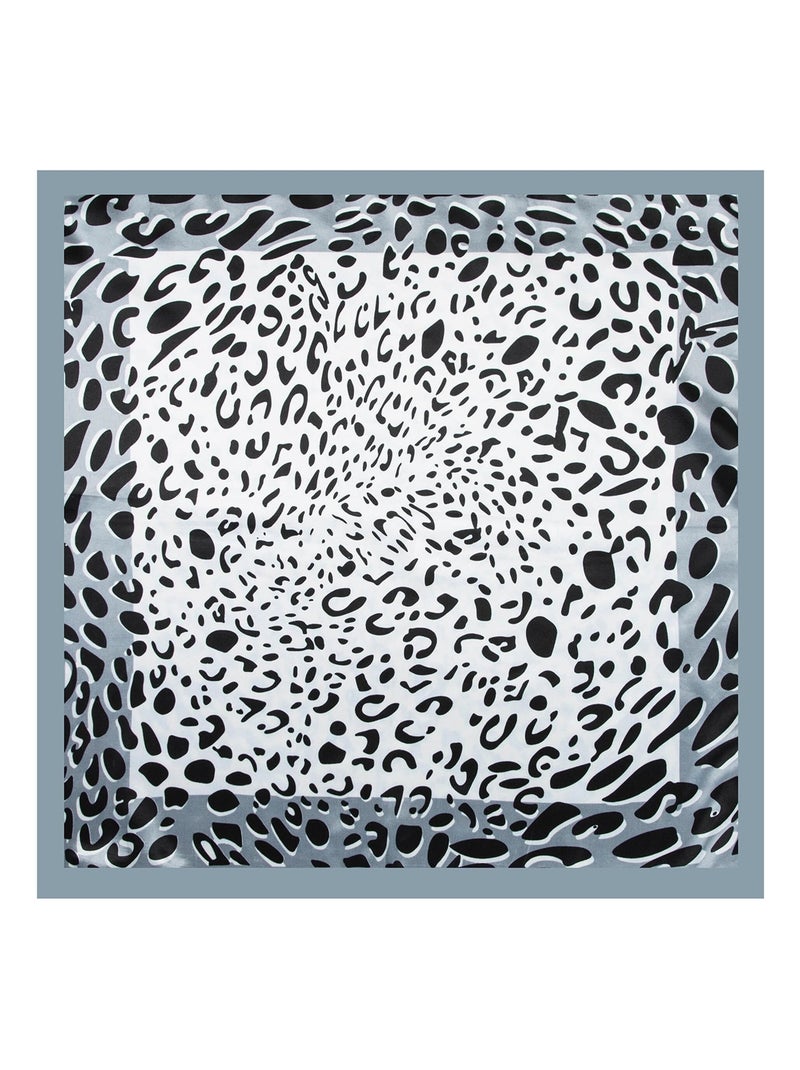Petit carré de Soie Leopard Cléo Gris - Kiabi