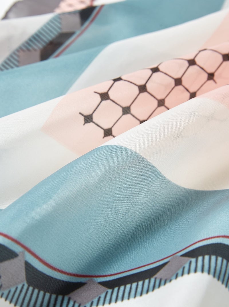 Petit carré de Soie Mixpoint Cléo Rose - Kiabi
