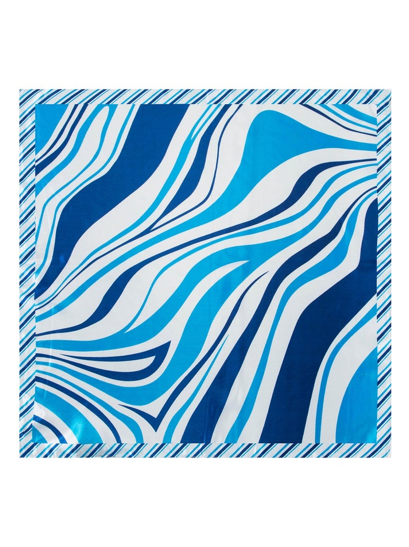 Petit carré de Soie Navy Blue Cléo Bleu - Kiabi