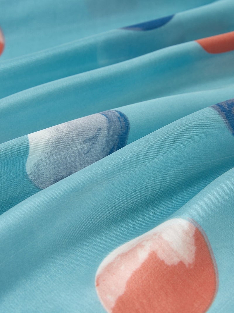 Petit carré de Soie Petal Cléo Bleu - Kiabi