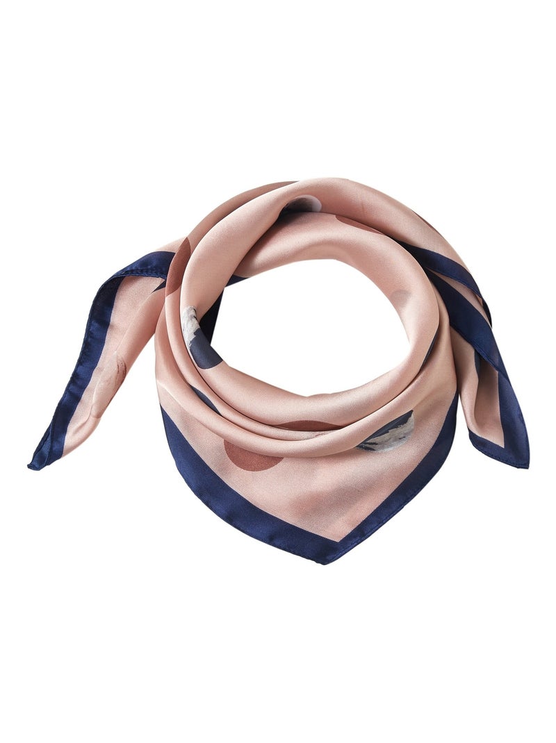 Petit carré de Soie Petal Cléo Rose pâle - Kiabi